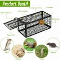 thumbnail image 2 of ZHZFKQ 2026 New Live Animal Traps,Humane Rat Traps,Humane Rat Trap Chipmunk Rodent Mouse Squirrel Trap,Mice Rat Cage Work for Small Animal Indoor and Outdoor Mouse Voles Hamsters Catch and Release, 2 of 5