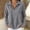 Gray, variant on Womens Solid Color Waffle Knit Long Sleeve Top Collared Half Zipper Casual Blouse Fashion Loose Fit Daily Shirt for Spring Autumn White