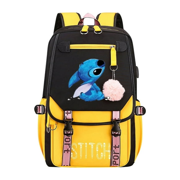 Stitch Backpack Student Travel Backpack, Casual Stitch Stitch Character Bag Cartoon Style Laptop Backpack, Stitch Themed Back to School Shoulders Backpack for Commuters and Students