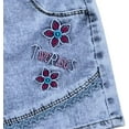 thumbnail image 3 of Peacolate 4-11Y Girls Denim Shorts Elastic Waistband Flower Ripped Jeans,Heart,10Years, 3 of 5