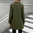 thumbnail image 6 of Tqcoqu Pea Coats For Women Stand Collar Single Breasted Trench Coat Fashion A-Line Fall Winter Jackets, 6 of 10
