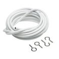 thumbnail image 1 of Net Curtain Wire White Window Cord Cable 2-4 meter 4 With EYE] HOOKS & FREE D1J5, 1 of 1