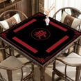 thumbnail image 6 of Sioweci Mahjong Table Mat Poker Domino Mahjong Tile Card Board Game Anti-slip Noise Reduction Square Mah Jong Table Cover Playmat Style D 80 cm, 6 of 13