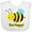 AA-White, variant on Inktastic Bee Happy Boys or Girls Baby Bib