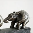 thumbnail image 6 of 17" x 8" Black Polystone Elephant Sculpture, by DecMode, 6 of 8