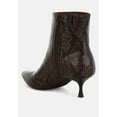 thumbnail image 3 of Thymus Snake Print Kitten Heel Boots, 3 of 5