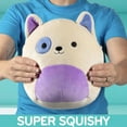 thumbnail image 2 of Squishmallows 8-Inch Bullseye Puppy: Purple and Blue - Official Jazwares Pet Plush - Collectible Soft Squishy Dog Stuffed Animal Toy - Great Gift for Kids, Girls & Boys, 2 of 5