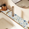 thumbnail image 2 of Yayeee Faucet Mat for Kitchen Sink 30" Diatomite Long Splash Guard Pad, Blue Floral, 2 Pack, 2 of 7
