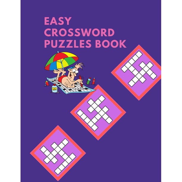 easy crossword puzzles book 125 easy to read large print challenge your brain paperback walmart com