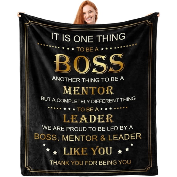 LHSHID Boss Gifts for Men Boss Blanket Boss Gifts Boss Day Birthday Gifts Ideas for Boss Going Away Gift for Boss Boss Appreciation Gifts for Christmas