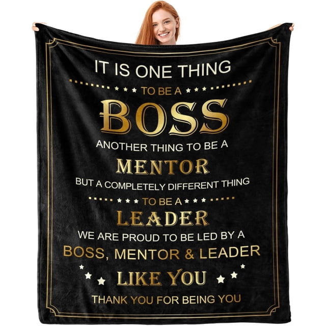 LHSHID Boss Gifts for Men Boss Blanket Boss Gifts Boss Day Birthday Gifts Ideas for Boss Going Away Gift for Boss Boss Appreciation Gifts for Christmas
