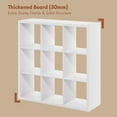 thumbnail image 4 of Furinno Cubicle Open Back Decorative Vintage Vinyl Record Media Storage Organizer, 9-Cube, White, 4 of 5