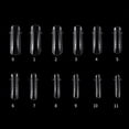 thumbnail image 2 of 120 piezas/estuche de gel para extensiones de uñas, moldes de gel para extensiones de uñas, cobertura total transparente, puntas de uñas postizas, formas duales, formas de uñas acrílicas, 2 of 8