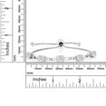 thumbnail image 2 of Gem Stone King 925 Sterling Silver White Moissanite and White Lab Grown Diamond Tennis Bracelet for Women (4.50 Cttw, Gemstone Birthstone, Oval 7x5MM, Fully Adjustable up to 9 inch), 2 of 3