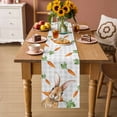 thumbnail image 2 of Easter Bunny Table Runner 90 Inches Long Farmhouse Dress Scarves, Spring Rabbits Carrots Gray Buffalo Plaid Dining Tablerunner for Coffee Table/Kitchen Island/Party Décor, 13" x 90", 2 of 8