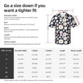 thumbnail image 5 of Sikiie Daisy Floral Print Men's Hawaiian Shirt, Summer Beach Button Pocket Short Sleeve T-Shirt,X-Large, 5 of 7