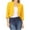 Yellow, variant on Pejock Womens Plus Size 3/4 Sleeve Open Front Cardigan Jacket Office Work Business Casual Lightweight Summer Crop Suit Blazer