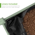 thumbnail image 6 of Best Choice Products Raised Garden Bed 48x24x32in Mobile Elevated Planter w/ Wheel Locks, Shelf, Liner - Sage, 6 of 8