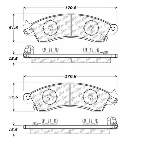 Centric 104.04120 Posi Quiet Semi Met Pads