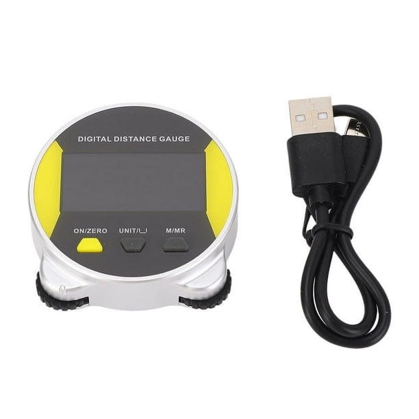 Cinta métrica electrónica, herramienta de medición de 656 pies, regla digital de larga distancia, regla rodante inteligente para diámetros curvos y Amarillo