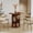 Walnut, variant on 31.5 Inch Round Dining Table for 2, Versatile Two-Person Kitchen Table with Half-Open Storage Shelf & Sliding Door, Modern Farmhouse Circle Dinner Table for Dining Room, Living Room, Walnut
