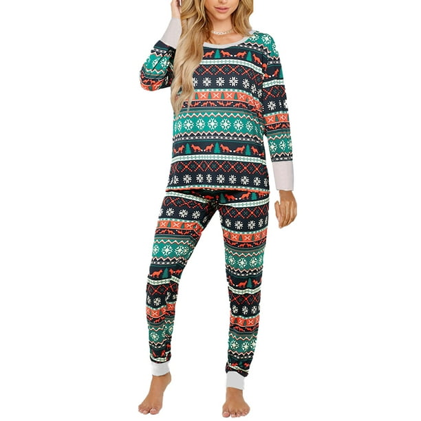 womens jogger christmas pajamas