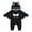 Black, variant on Newborn Baby Bat Shape Bodysuit Sets Toddler Infant Boys Funny Halloween 𝖢os𝗍𝗎mes Hat Outfits Winter Novelty Clothes