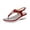 Red, variant on Commforr Comfortable Sandals for Women, Summer Sandals, Women's Supportive Sandals,Ankle Strap Thong Elastic Flat Sandals for Women,Summer Soft Footbed Orthopedic Sandals, White, 7.5