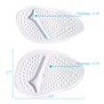 thumbnail image 3 of Qiilu Ball Of Foot Cushions 2 Pairs Clear/Skin Anti-Slip Shoe Pads Inserts Gel Forefoot Insoles For Women High Heels Relieve Foot Pain Massage Shoe Inserts Metatarsal Pads, 3 of 7