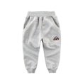 thumbnail image 2 of LYMAYTER Baby Boys Cotton Jogger Pants Solid Color Elastic Waist Sweatpants Casual Sports Bottoms 1-9Y, 2 of 8