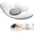 thumbnail image 1 of Lumbar Pillow For Sleeping, Adjustable Height 3d Lower Back Support Pillow Waist Gift, 1 of 5
