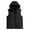 Black, variant on MELDVDIB Mens Quilted Puffer Vest Coat Fall Winter Solid Color Hooded Jacket Zip-Up Warm Padded Light Weight Outwear Tops with Pocket