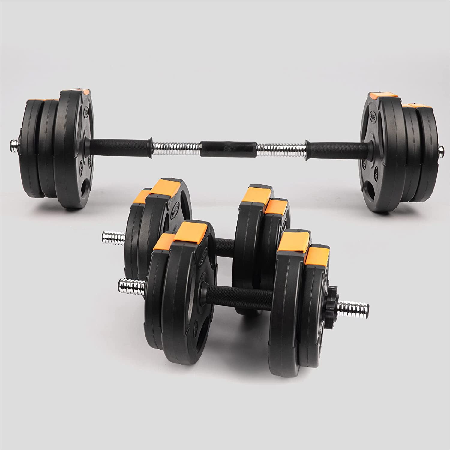 Adjustable Dumbbell Set with Barbell Conversion for Home Gym Strength Training