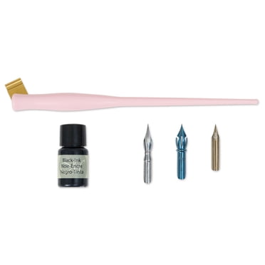 Manuscript Modern Calligraphy Oblique Pen Set - Pink