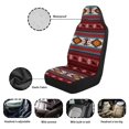 thumbnail image 6 of Yuyamidu Southwest Aztec Cattle Car Seat Cover Front Seats Only, Red Vehicle Seat Cover Cushion Set, Waterproof Automotive Interior Seat Covers Auto Interior Decoration, 6 of 7