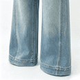 thumbnail image 5 of Otqutp Teen Girls Flare Denim Pants Baggy Wide Leg Elastic Waist Jeans Kids Cute Trendy Casual Denim Bell Bottom School Jean Bootcut, 5 of 8