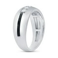thumbnail image 4 of Diamond Princess 10kt White Gold Mens Round Diamond Wedding Black Groove Band Ring 1/2 Cttw, 4 of 4