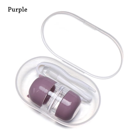 Travel Portable Cute Cartoon Organizer Container Tweezer Stick Case Set Glasses Storage Holder Contact Lens Box Contact Lens Case PURPLE