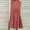 Red, variant on Njoeus Women's Casual Round Neck Long Sleeve Pleated Long Dresses Women Loose Plain Flowy Fall Midi Dresses