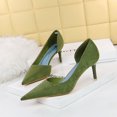 thumbnail image 3 of Zapatos de tacón alto sexys de moda para mujer, zapatos de tacón alto para boda, zapatos de tacón alto para mujer con boca poco profunda y puntiaguda, zapatos de tacón de tela para novias individuales, 3 of 5