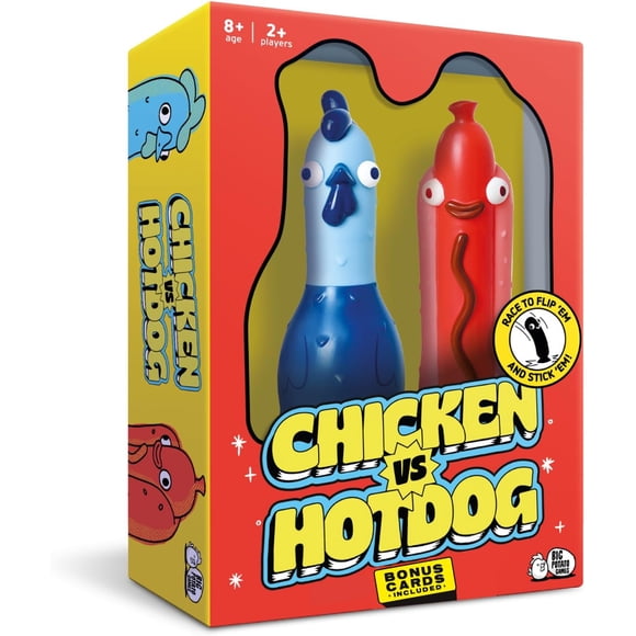Divertido juego de fiesta Big Potato Chicken vs Hotdog | Relleno de cesta de Pascua perfecto para niños y adolescentes | Diversión para la familia | Contenido adicional incluido