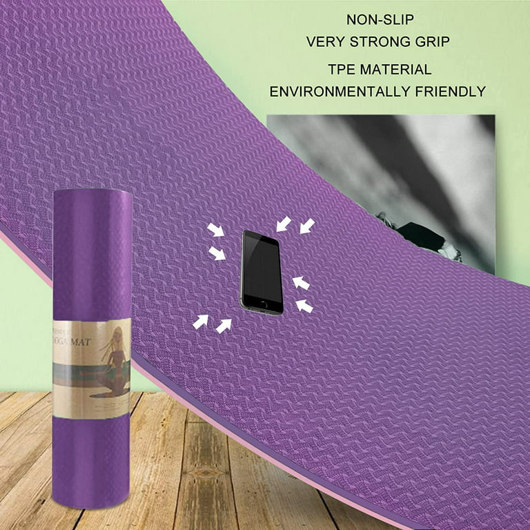 Yoga Mats, Sportneer 8mm TPE Eco Friendly Extra Thick Exercise Mat