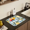 thumbnail image 5 of Yayeee Dish Drying Mat for Kitchen Counter 18" x 24" Microfiber Super Absorbent Coffee Decorative Pad, Retro Lemon Leaves, 5 of 9