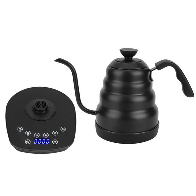 Temperature Adjustable Black EU Plug Coffee Kettle, Electric Coffee Kettle, Gooseneck Coffee Pot, For Home Office