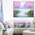 thumbnail image 2 of Impression sur toile « Flowering Trees Over Lake » Design Art, 2 of 2