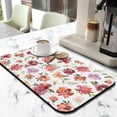 thumbnail image 2 of 2 Pack Washable Rubber Multicolored Flower Leaves Dish Drying Mats for Kitchen Counter Home Large Coffee Bar Pad Accessories and Decor for Utensils Stemware (2pcs 19.5''x12''), 2 of 5