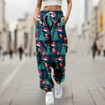 thumbnail image 2 of WEAIXIMIUNG Black Pants Womens Plus Size Lady's Cartoon Printed Casual Pants, 2 of 4
