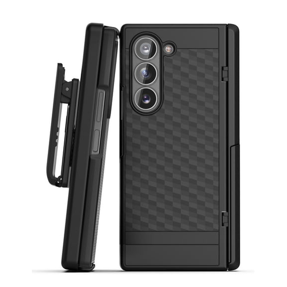 Encased Slimshield for Samsung Galaxy Z Fold 6 Case with Belt Clip Holster & Kickstand - Slim Cover with Hinge Protection and Screen Protector (Samsung Z Fold6)