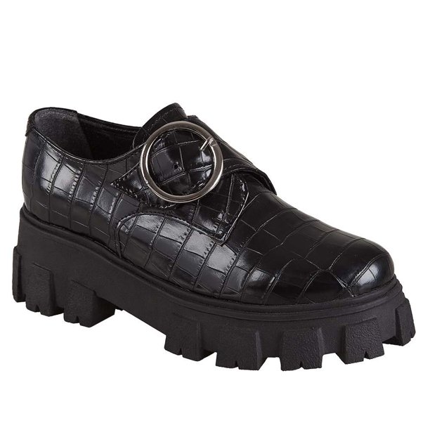 Zapato Con Plataforma Para Dama Vino Castalia 444-113 Castalia 444-113