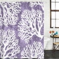thumbnail image 4 of Small Stall Shower Curtain 48x72 Inch Narrow Half Size Purple Coastal Coral Bath Curtains Bathroom Decor, Summer Nautical Sea Beach Ocean Waterproof Fabric Shower Curtain Set with Hooks 48 Inch, 4 of 7